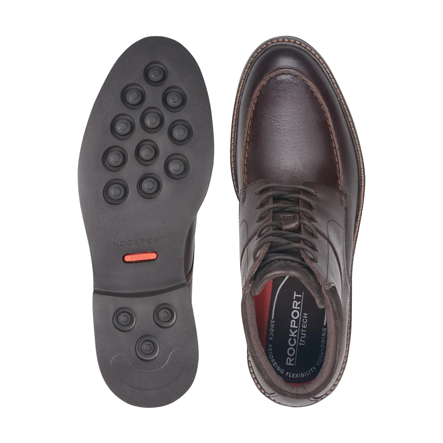 Men's Macklin Moc Toe Lace-Up Leather Boots - Image 5